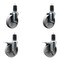 Service Caster 5'' Semi Steel Swivel 1-5/8'' Expanding Stem Caster Set 2 Total Lock Brakes, 4PK SCC-EXTTL20S515-SSR-2-S-2-158 - alternate 1